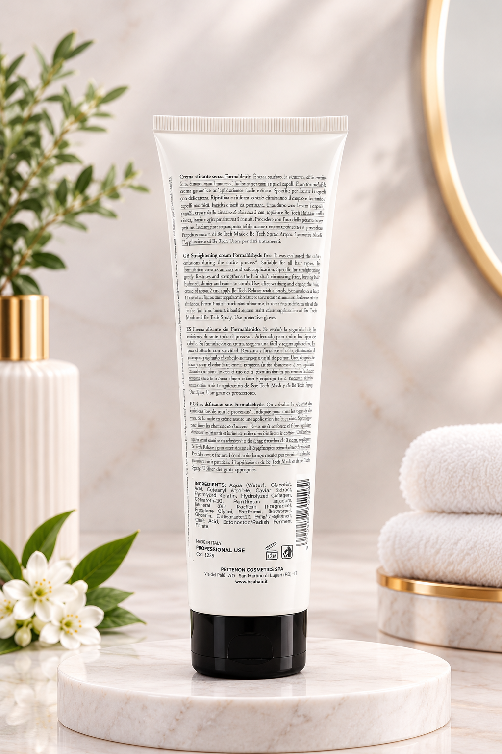 Be Tech Relaxer 12 Caviar, Keratin & Collagen Straightening Cream – 300ml