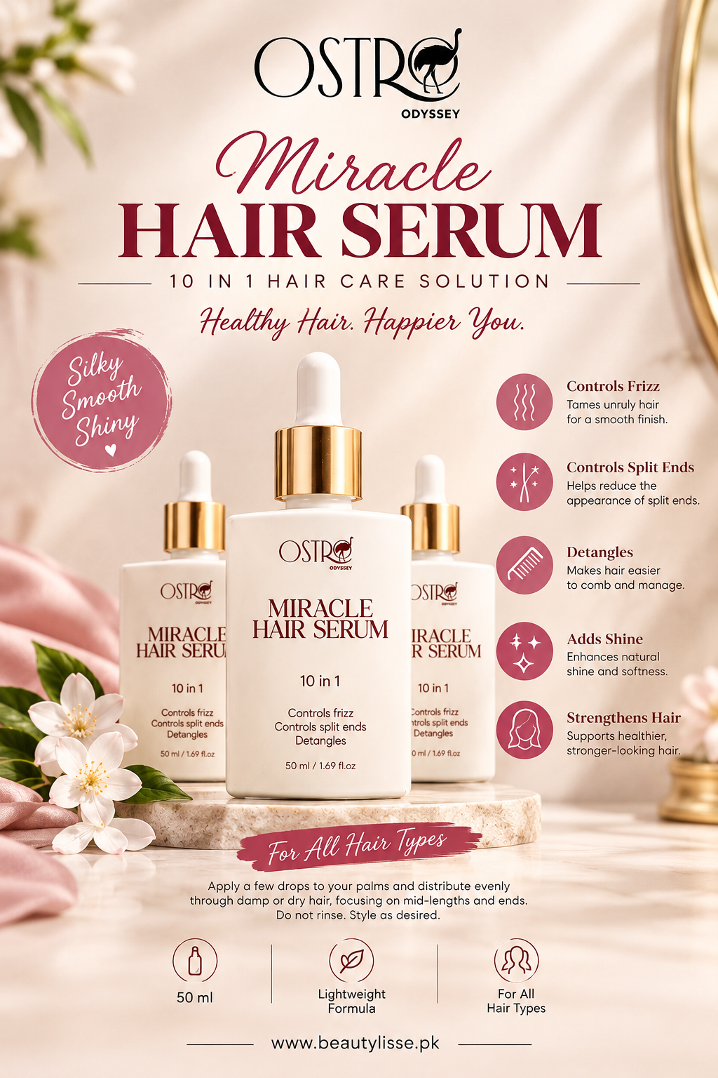Ostro Odyssey Miracle Hair Serum 50ml – 10-in-1