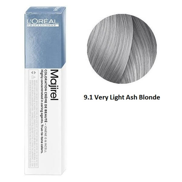 L'Oreal Professionnel Majirel 9.1 Very Light Ash Blonde 60ml