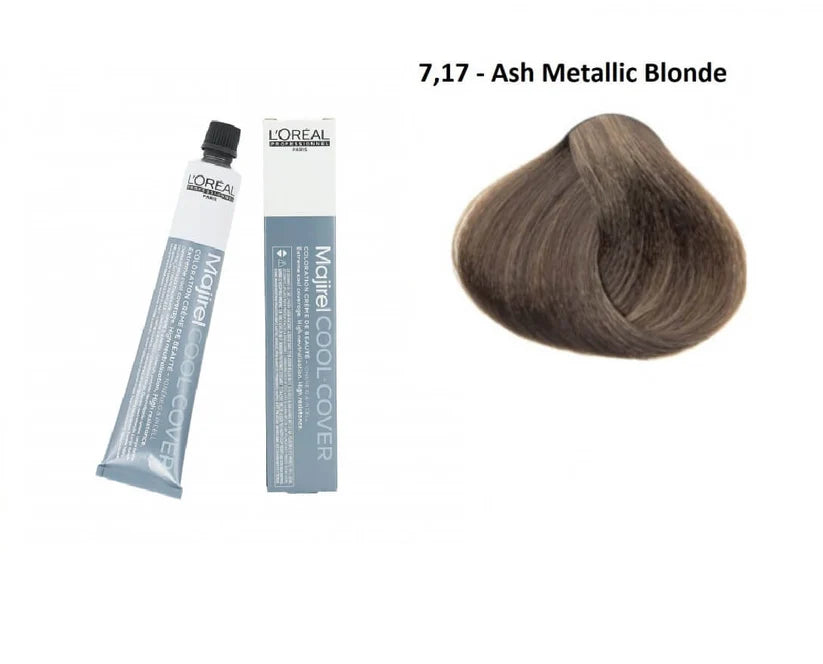 Loreal Majirel Cool Cover 7.17 Ash Metallic Blonde 50ml