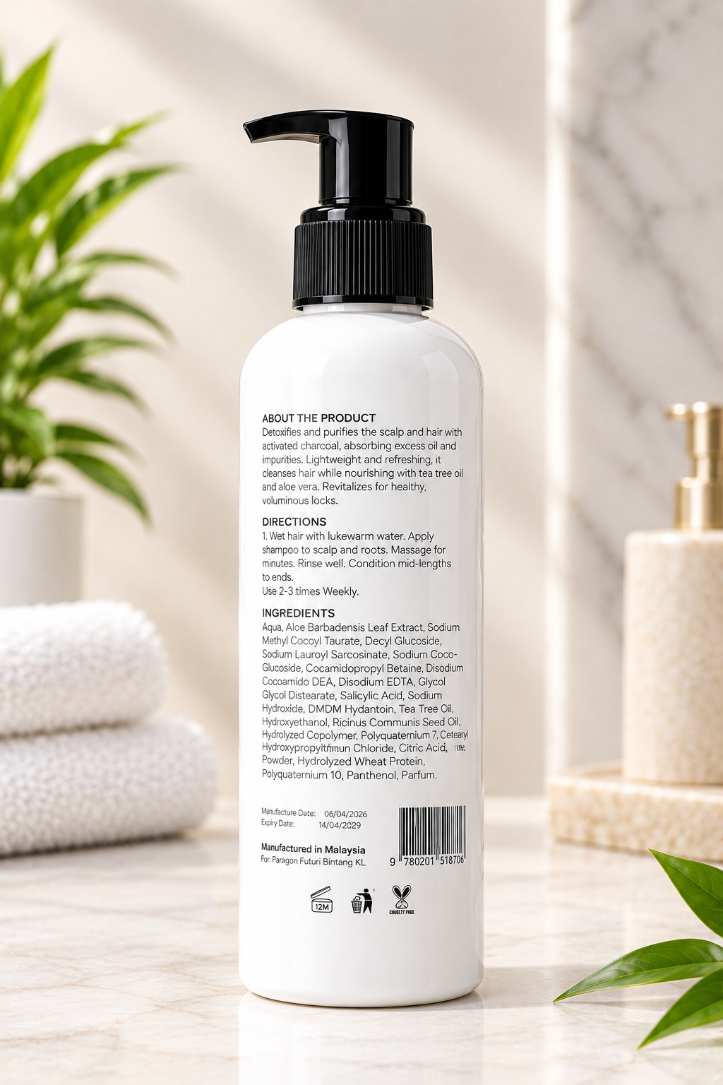 OSTRO Odyssey Scalp Revival Active Charcoal Shampoo 300ml