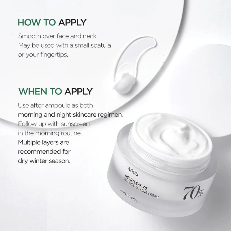 ANUA - Heartleaf 70% Intense Calming Cream 50ml