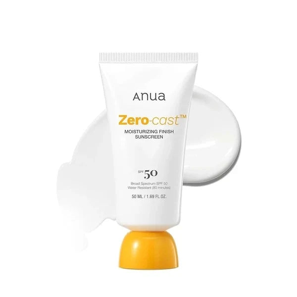 Anua - Zero Cast Moisturizing Finish Sunscreen Spf 50 - 50ml